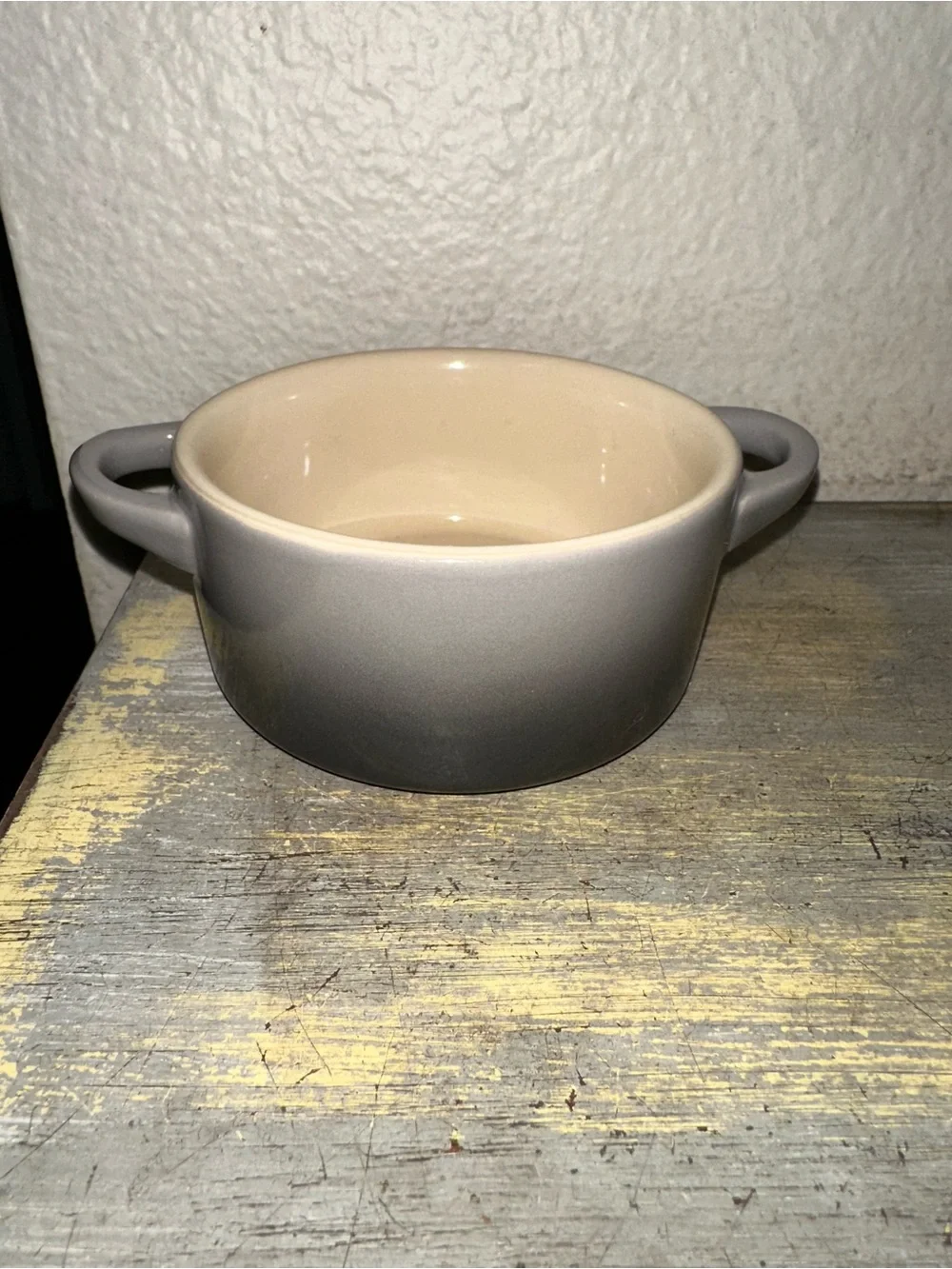 NEW Le Creuset 10cm (8 oz) Mini Round Cocotte- Gray- NO LID